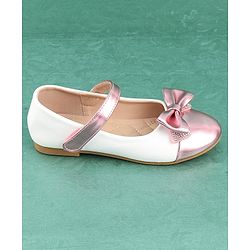 Pine Kids Velcro Closure Bellies with Bow Applique - Red