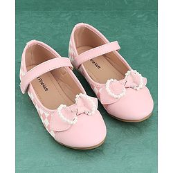 Pine Kids Bellies with Bow Applique & Velcro Closure - Purple