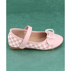 Pine Kids Bellies with Bow Applique & Velcro Closure - Purple
