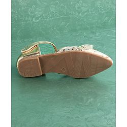 Pine Kids Buckled Bellies with Bow & Sequine Detailing - Golden