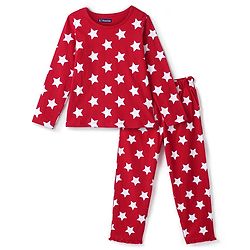 Pine Kids Cotton Full Sleeves Night Suit All Over Star Printed - Bittersweet Red