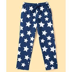 Pine Kids Cotton Full Sleeves Night Suit With Polka Print All Over Star Printed - Blue