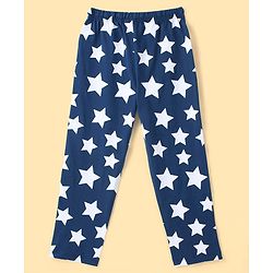 Pine Kids Cotton Full Sleeves Night Suit With Polka Print All Over Star Printed - Blue