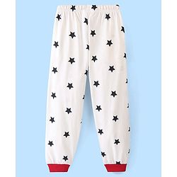 Pine Kids Cotton Full Sleeves Night Suit Star Print - Red & Black