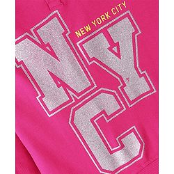 Pinekids Cotton Knit Biowashed Full Sleeves Hooded Sweatshirt With Text Print - Pink