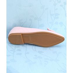 Pine Kids Slip On Bellies With Bow Applique - Pink