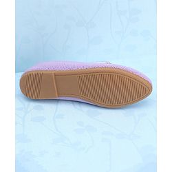 Pine Kids Slip On Bellies with Stone Studded Applique - Purple