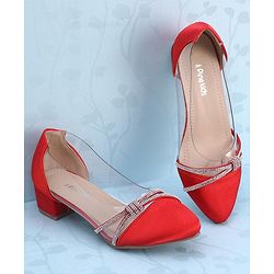 Pine Kids Slip On Bellies With Applique - Red