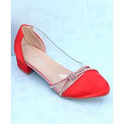 Pine Kids Slip On Bellies With Applique - Red