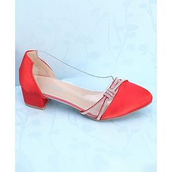 Pine Kids Slip On Bellies With Applique - Red