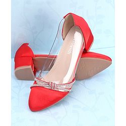 Pine Kids Slip On Bellies With Applique - Red