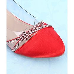 Pine Kids Slip On Bellies With Applique - Red
