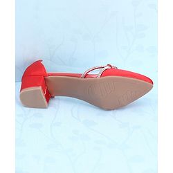 Pine Kids Slip On Bellies With Applique - Red