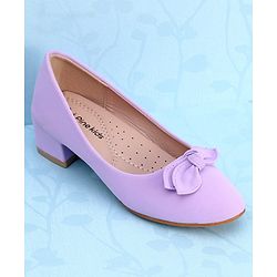 Pine Kids Slip On Bellies with Bow Applique - Purple