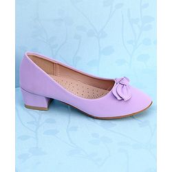 Pine Kids Slip On Bellies with Bow Applique - Purple