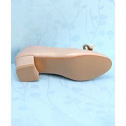 Pine Kids Slip On Shimmer Pearl & Stud Detailing Bellies - Golden