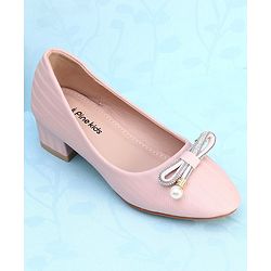 Pine Kids Slip On Shimmer Pearl & Stud Detailing Bellies - Pink