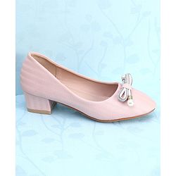 Pine Kids Slip On Shimmer Pearl & Stud Detailing Bellies - Pink