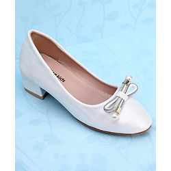 Pine Kids Slip On Shimmer Pearl & Stud Detailing Bellies - Golden