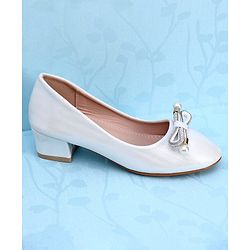 Pine Kids Slip On Shimmer Pearl & Stud Detailing Bellies - Golden