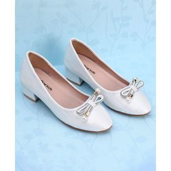 Pine Kids Slip On Shimmer Pearl & Stud Detailing Bellies - Pink