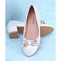 Pine Kids Slip On Shimmer Pearl & Stud Detailing Bellies - Pink