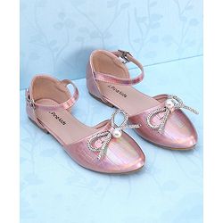 Pine Kids Buckled Bellies with Bow - Pink