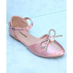 Pine Kids Buckled Bellies with Bow - Pink