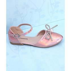 Pine Kids Buckled Bellies with Bow - Pink