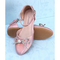 Pine Kids Buckled Bellies with Bow - Pink