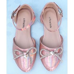 Pine Kids Buckled Bellies with Bow - Pink