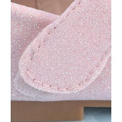 Pine Kids Velcro Closure Bellies with Mesh Bow Applique - Pink