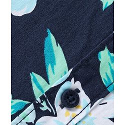 Pine Kids Cotton Full Sleeves Shirt Floral Print- Navy Blue