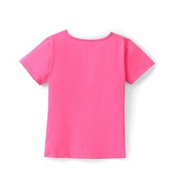 Pinekids Biowashed Cotton Knit Half Sleeve T-Shirt With Butterfly Print - Pink