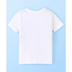 Pine Kids 100% Cotton Half Sleeves T-Shirt Text Print- White
