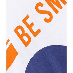 Pine Kids 100% Cotton Half Sleeves T-Shirt Text Print- White