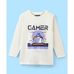 Pine Kids Cotton T-Shirt Gamer Print - Aspen Gold