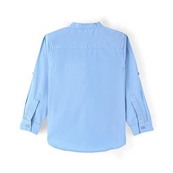Pine Kids 100% Cotton Full Sleeves Solid Color Shirt - Sky Blue
