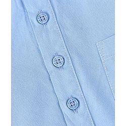 Pine Kids 100% Cotton Full Sleeves Solid Color Shirt - Sky Blue