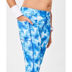 Pine Active Full Length Super Stretch Leggings - Blue