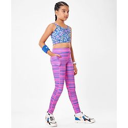 Pine Active Full Length Super Stretch Leggings - Purple