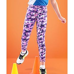 Pine Active Full Length Super Stretch Leggings - Purple