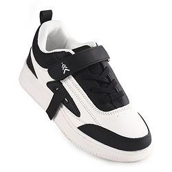 Pine Kids Sneakers  with Velco Closure - Black & White