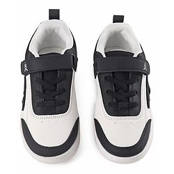 Pine Kids Sneakers  with Velco Closure - Black & White