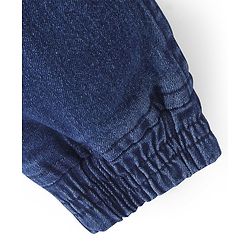 Pine Kids Washed Denim Full Length Solid Jeans -Dark Blue