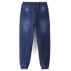 Pine Kids Washed Denim Full Length Solid Jeans -Dark Blue