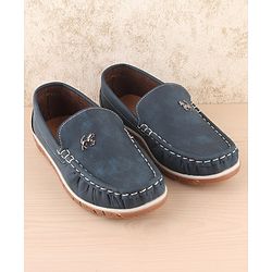 Pine Kids Slip on Casual Shoes with Horse Applique - Blue