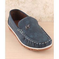 Pine Kids Slip on Casual Shoes with Horse Applique - Blue