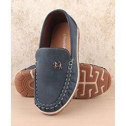 Pine Kids Slip on Casual Shoes with Horse Applique - Blue