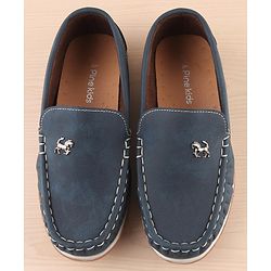 Pine Kids Slip on Casual Shoes with Horse Applique - Blue